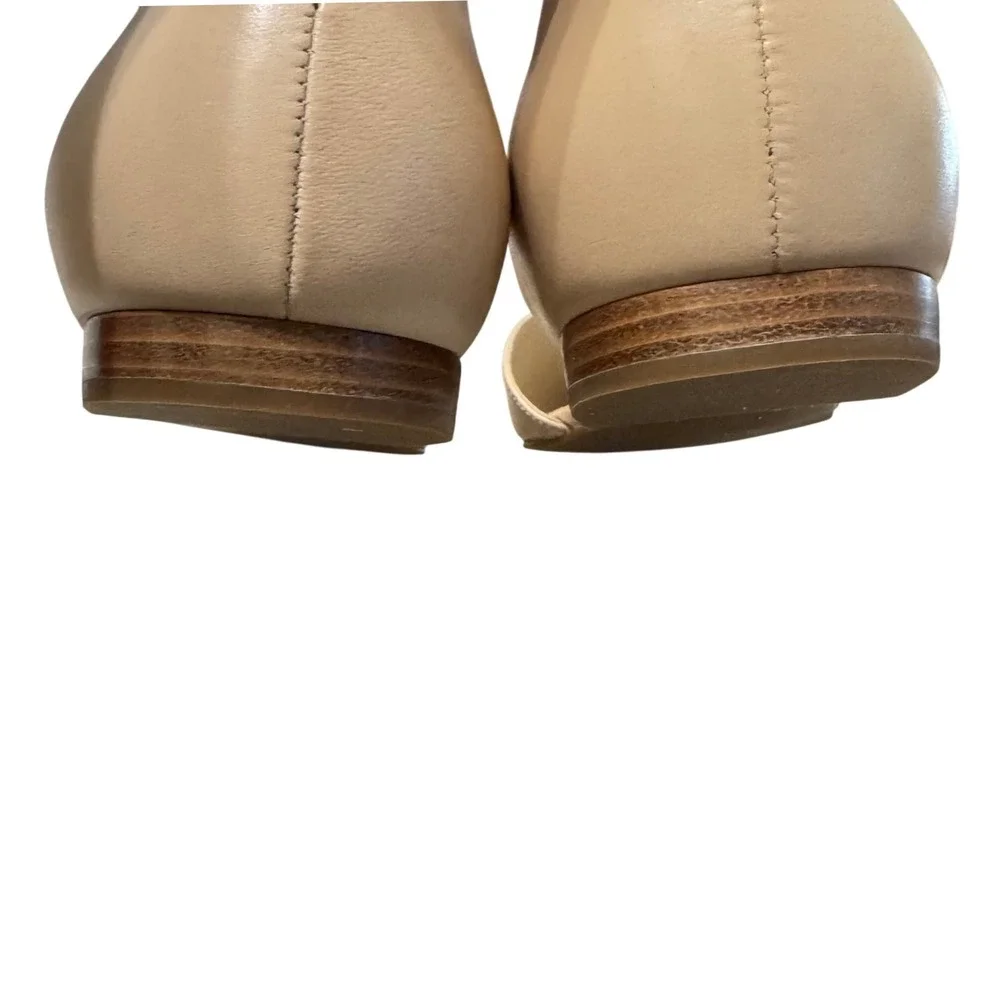 Cole Haan Bambra Skimmer II Nude Leather Pointed Toe Flats‎ Size 8.5